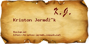 Kriston Jermák névjegykártya